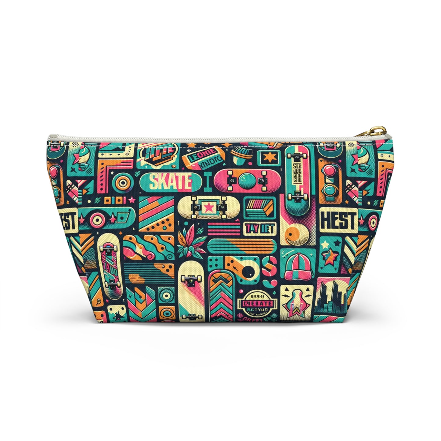 Skate Culture Revival Urban Retro Cool Accessory Pouch W T-Bottom - 8404 Design-61