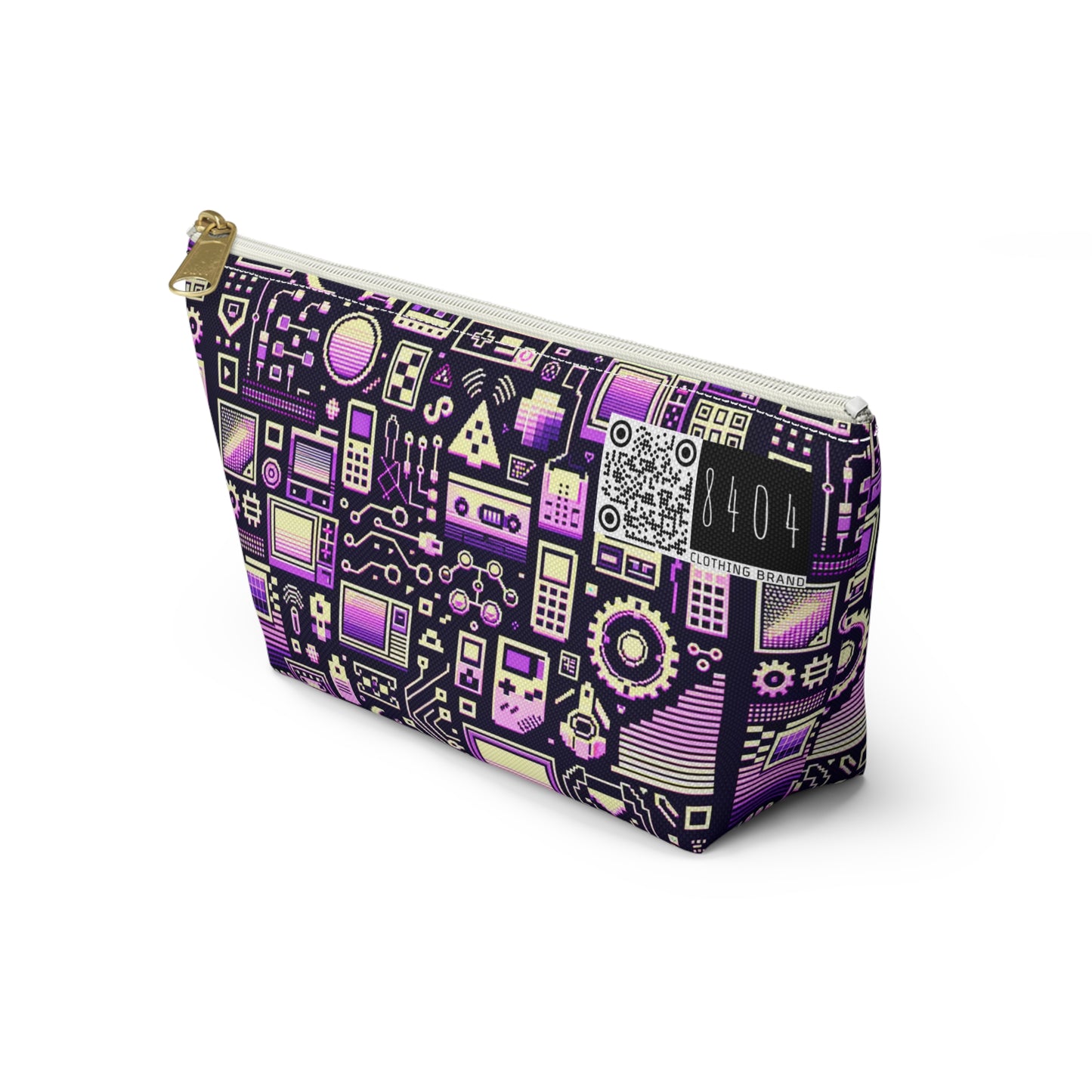 Digital Nostalgia Remix Modern Vintage Fusion Accessory Pouch W T-Bottom - 8404 Design-54