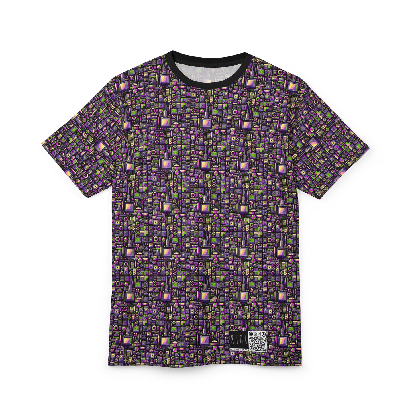 Digital Nostalgia Remix Modern Vintage Fusion Unisex Cut & Sew Tee - 8404 Design-67