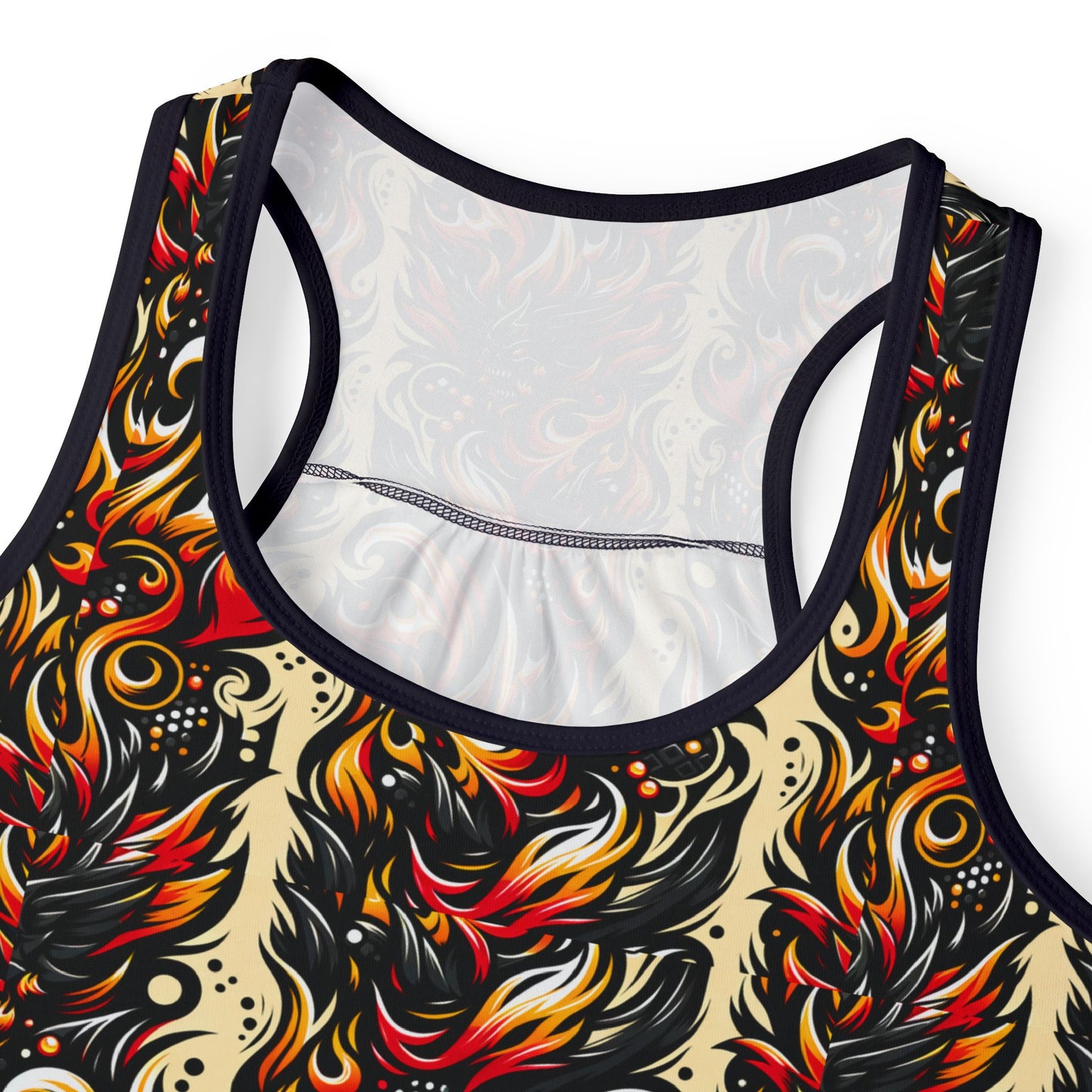 Flame Graphics Maximalist Streetwear Women's Tank Top - 8404 Design-65