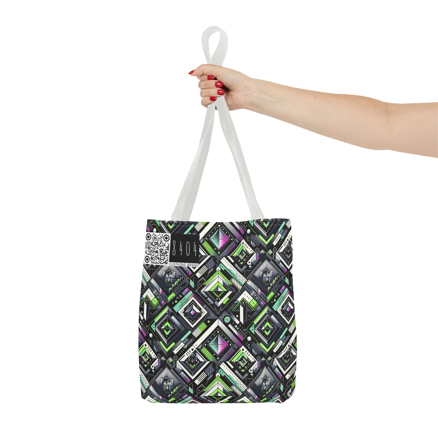 Retro Futurism Graphics Tech-Forward Streetwear Tote Bag - 8404 Design-48