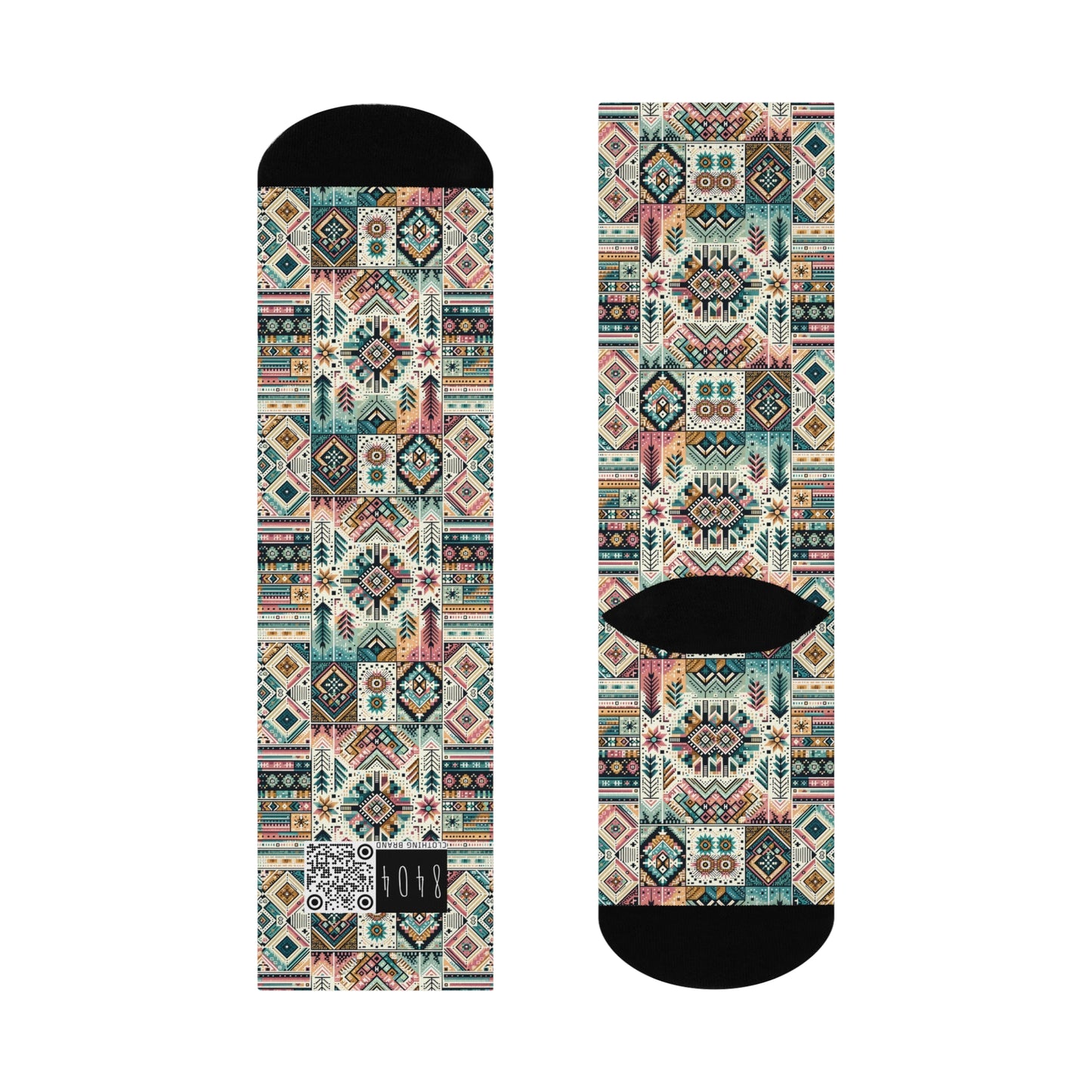 Digital Artisanal Fusion Digital Artisanal Cushioned Crew Socks - 8404 Design-49