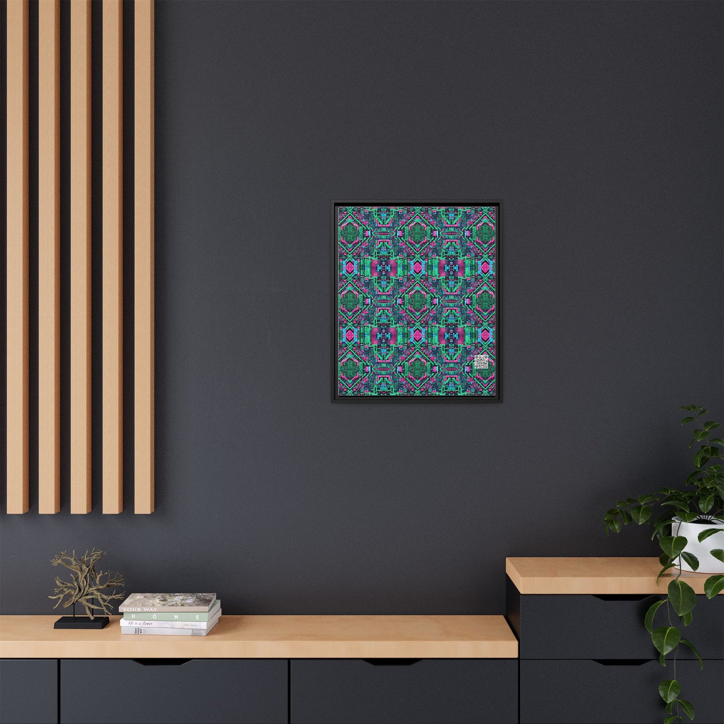 Digital Glitch Vibes Tech-Inspired Streetwear Matte Canvas, Framed (multi-Color) - 8404 Design-71 B