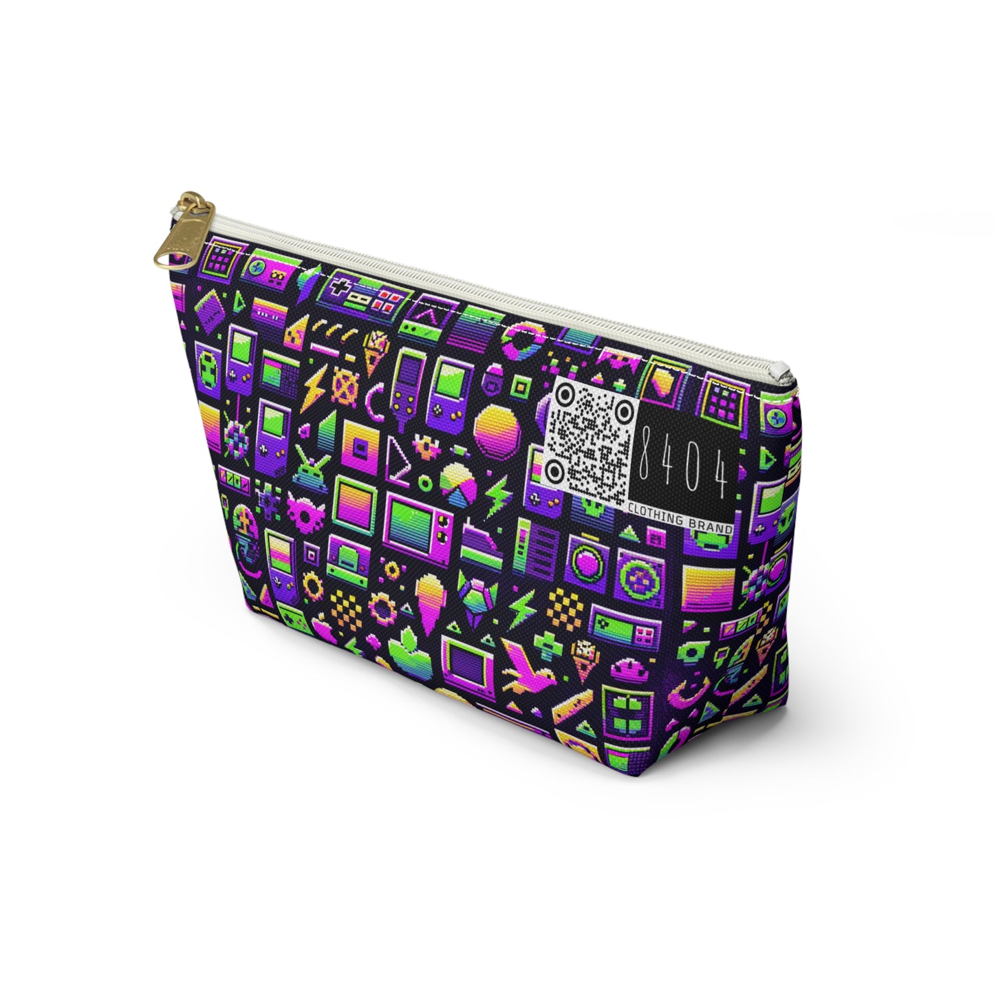 Digital Nostalgia Remix Modern Vintage Fusion Accessory Pouch W T-Bottom - 8404 Design-49