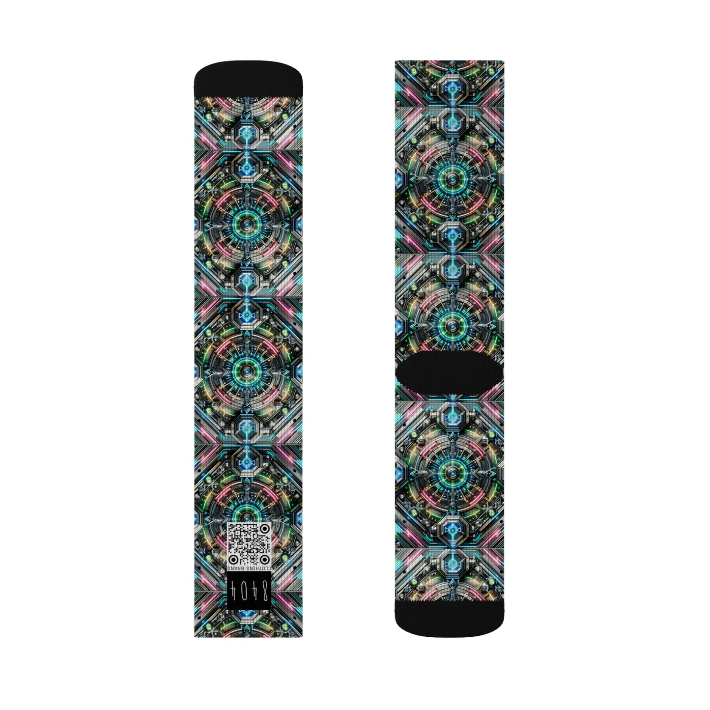 Tech-Infused Futurism Futuristic Tech Sublimation Socks - 8404 Design-53