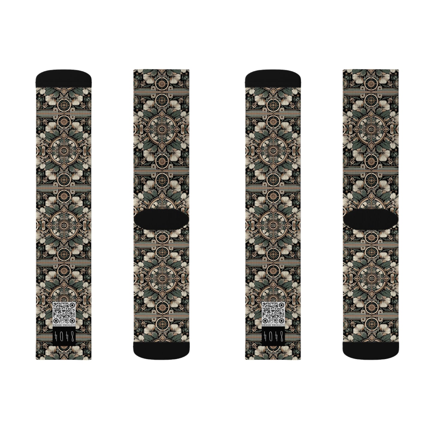 Cyber Garden Party Tech Garden Extravaganza Sublimation Socks - 8404 Design-66