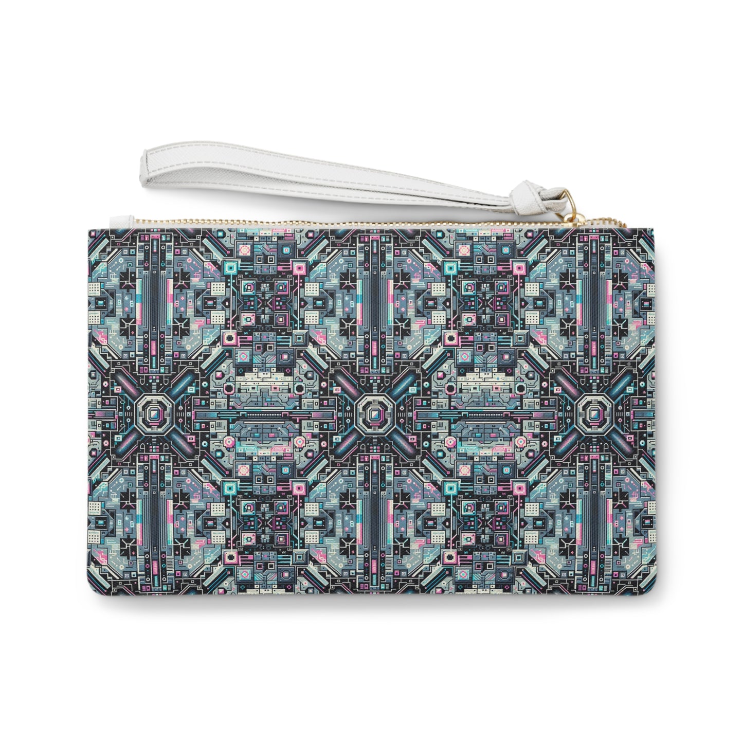 Digital Renaissance Tech-Forward Maximalism Clutch Bag - 8404 Design-44