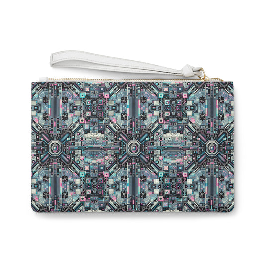 Digital Renaissance Tech-Forward Maximalism Clutch Bag - 8404 Design-44