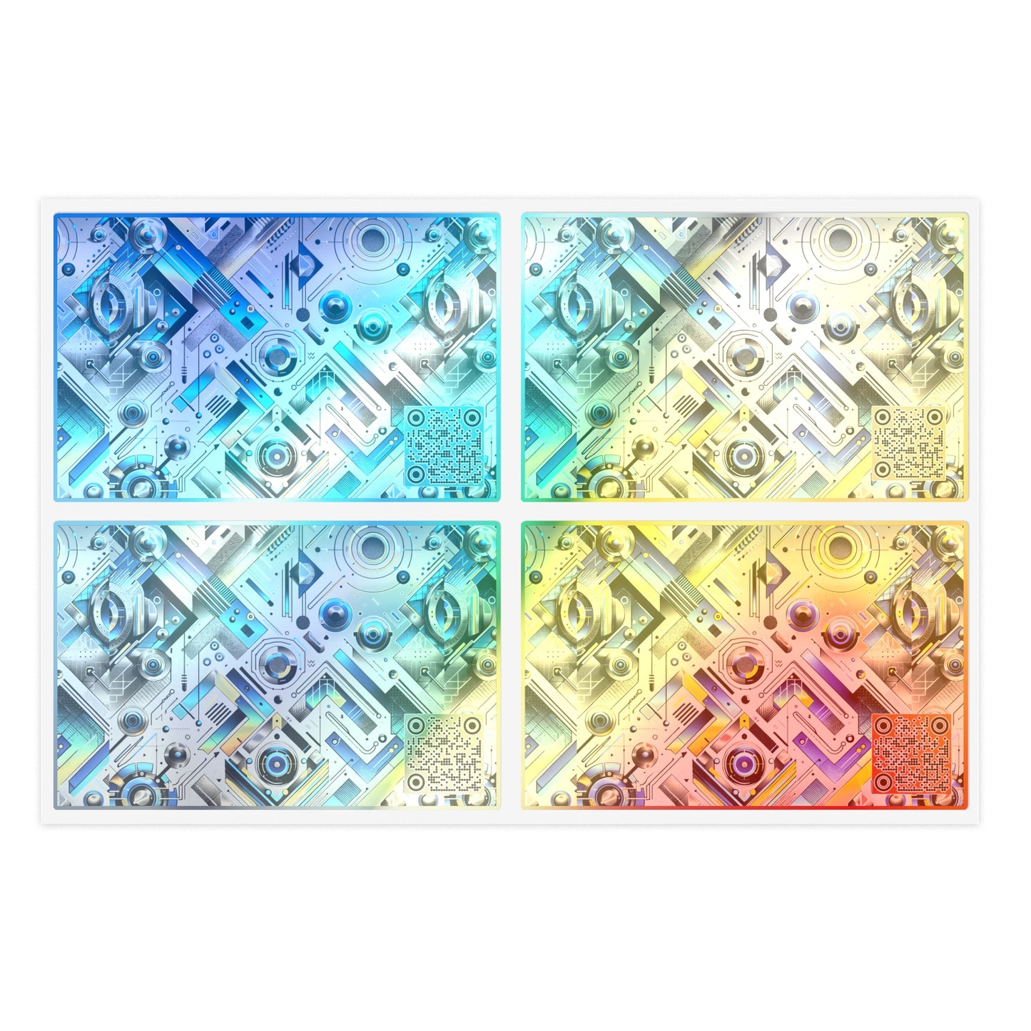 Tech Art Fusion Tech-Forward Streetwear Sticker Sheets - 8404 Design-59