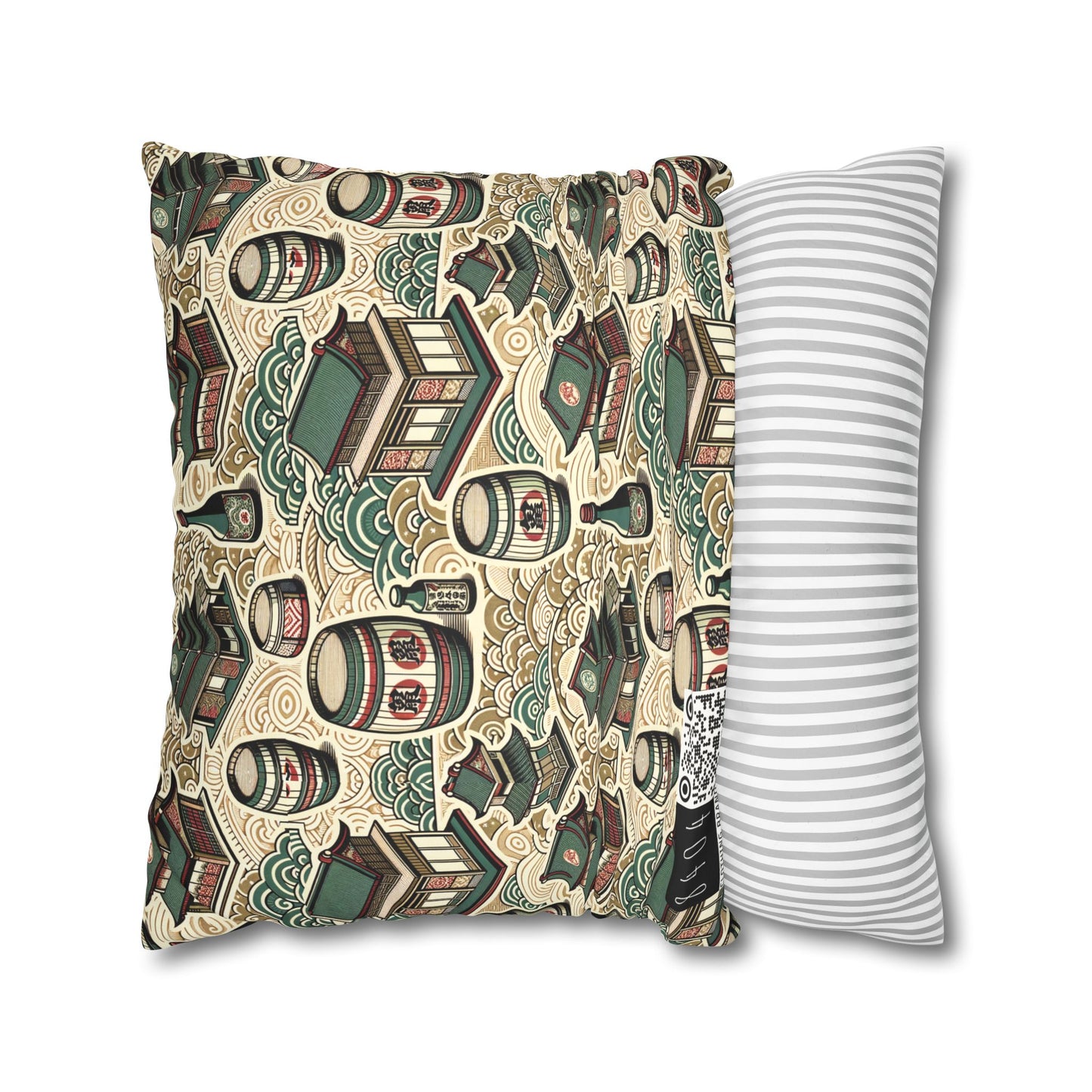Cultural Artisanal Fusion Contemporary Cultural Elegance Faux Suede Square Pillowcase - 8404 Design-68