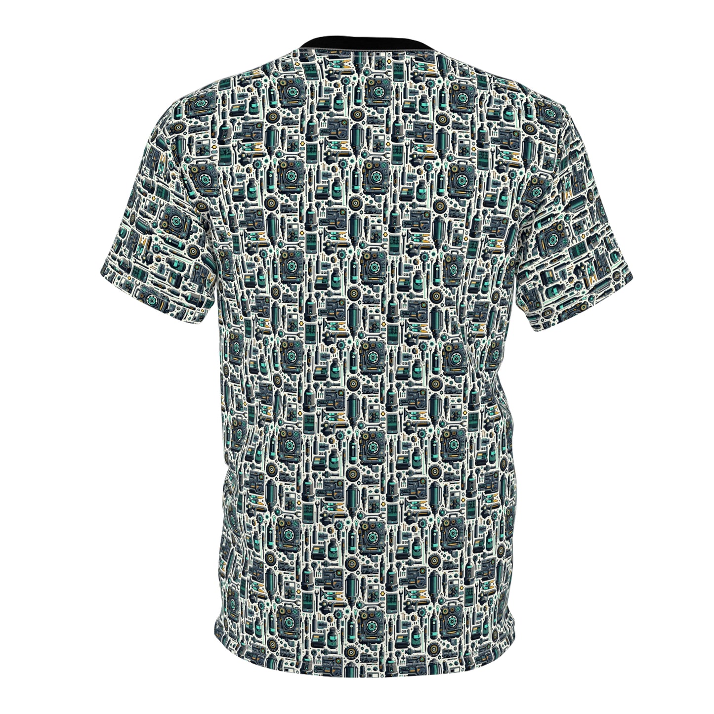 Tech Utility Fusion Modern Tech Streetwear Unisex Cut & Sew Tee - 8404 Design-53