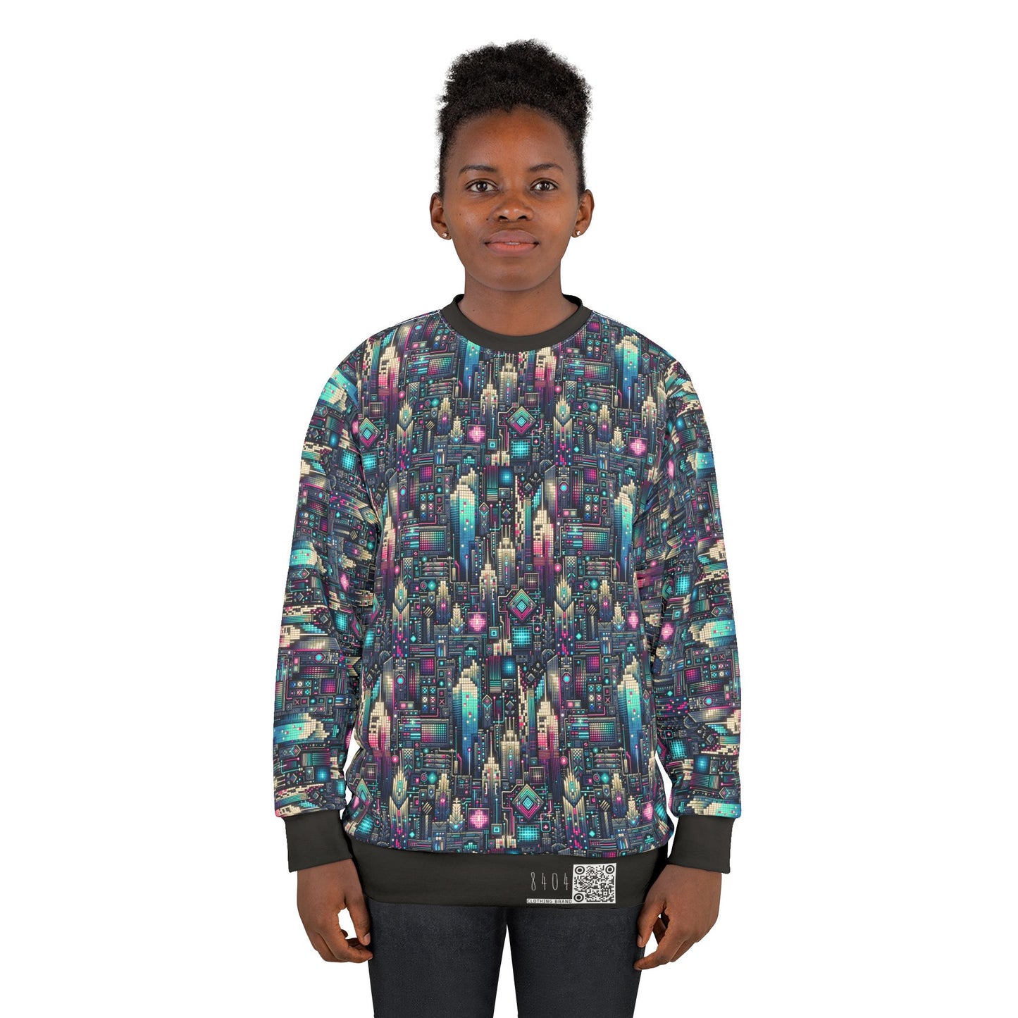 Digital Renaissance Tech-Forward Maximalism Sweatshirt - 8404 Design-56
