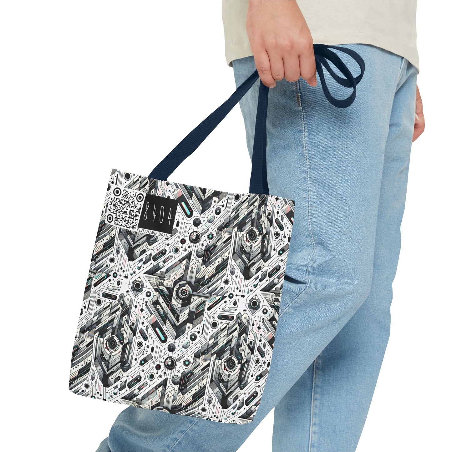 Tech-Infused Streetwear Tech-Forward Minimalism Tote Bag - 8404 Design-51