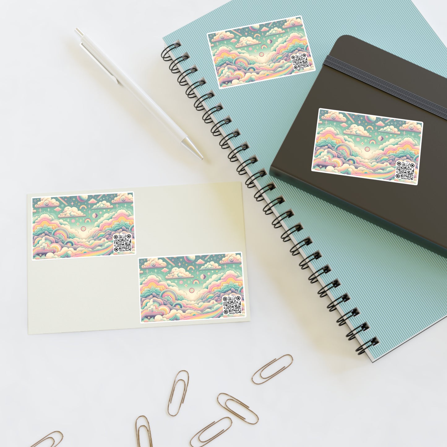 Digital Dreamland Whimsical and Nostalgic Streetwear With a Digital Twist Sticker Sheets - 8404 Design-65