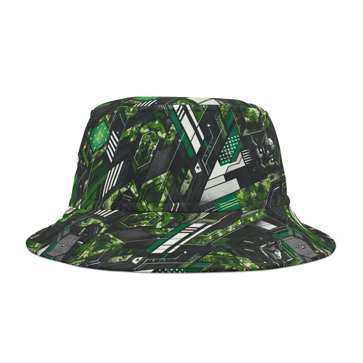 Tech Camo Fusion Tech-Forward Streetwear With a Futuristic Edge Bucket Hat - 8404 Design-58