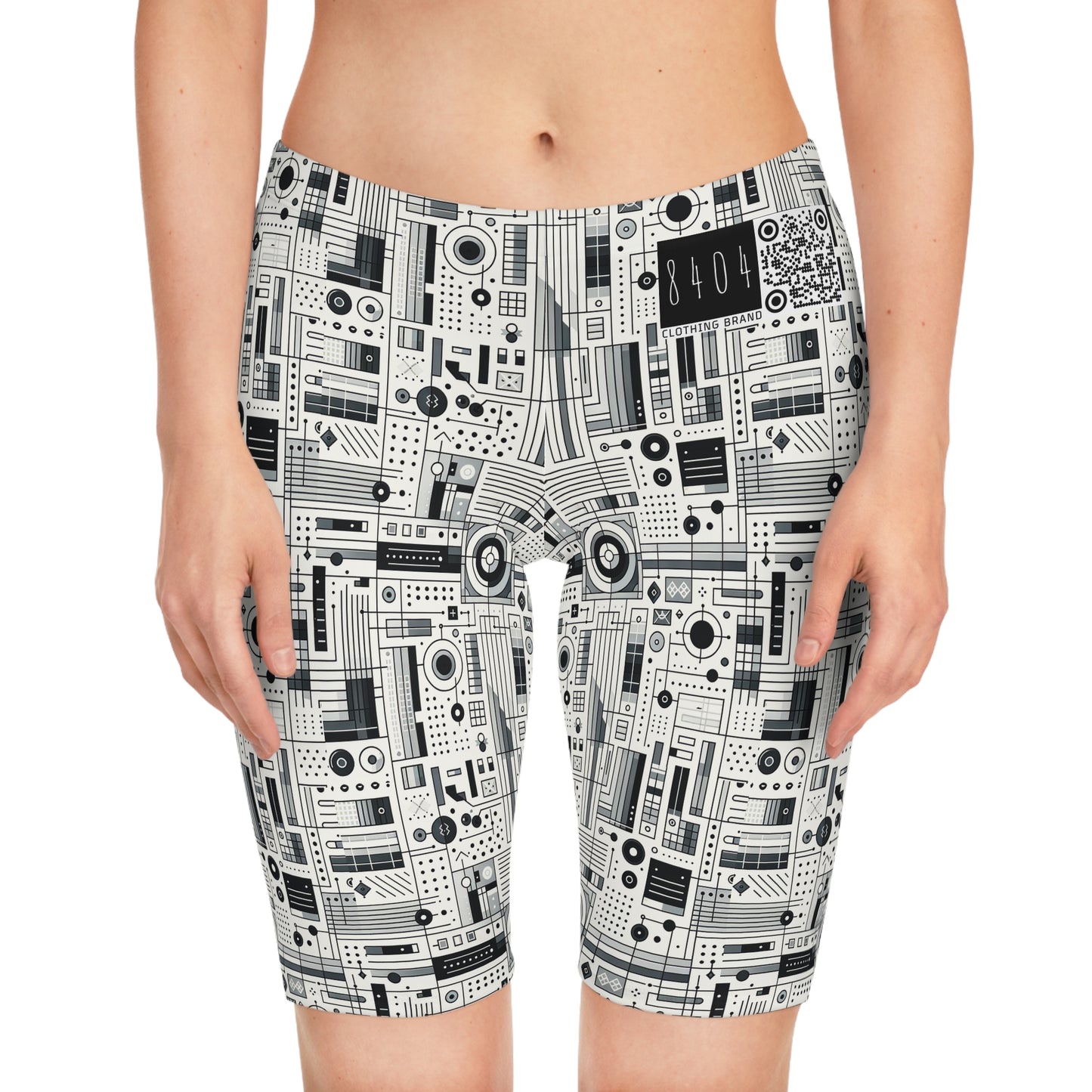 Digital Minimalism Minimalist Tech Women's Bike Shorts - 8404 Design-53