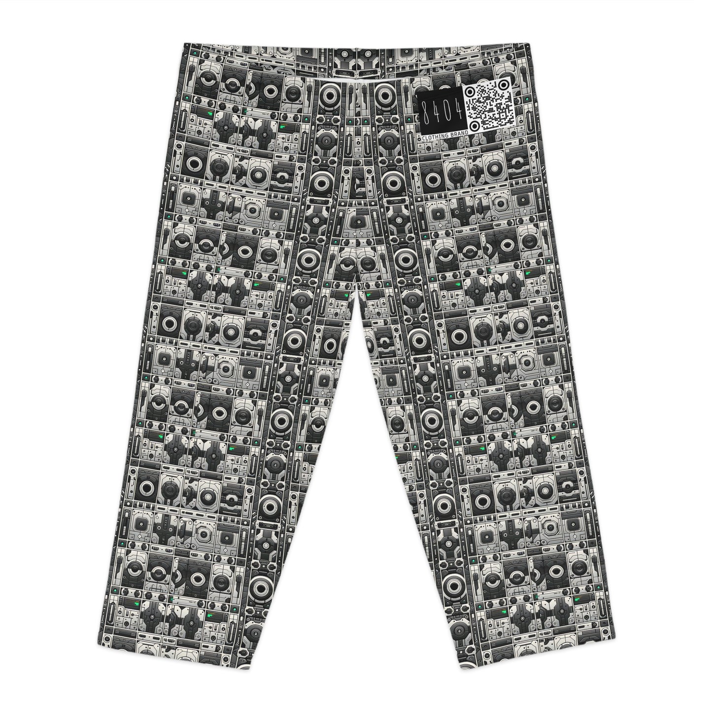 Tech Utility Aesthetics Tech-Forward Minimalism Women's Capri Leggings - 8404 Design-60