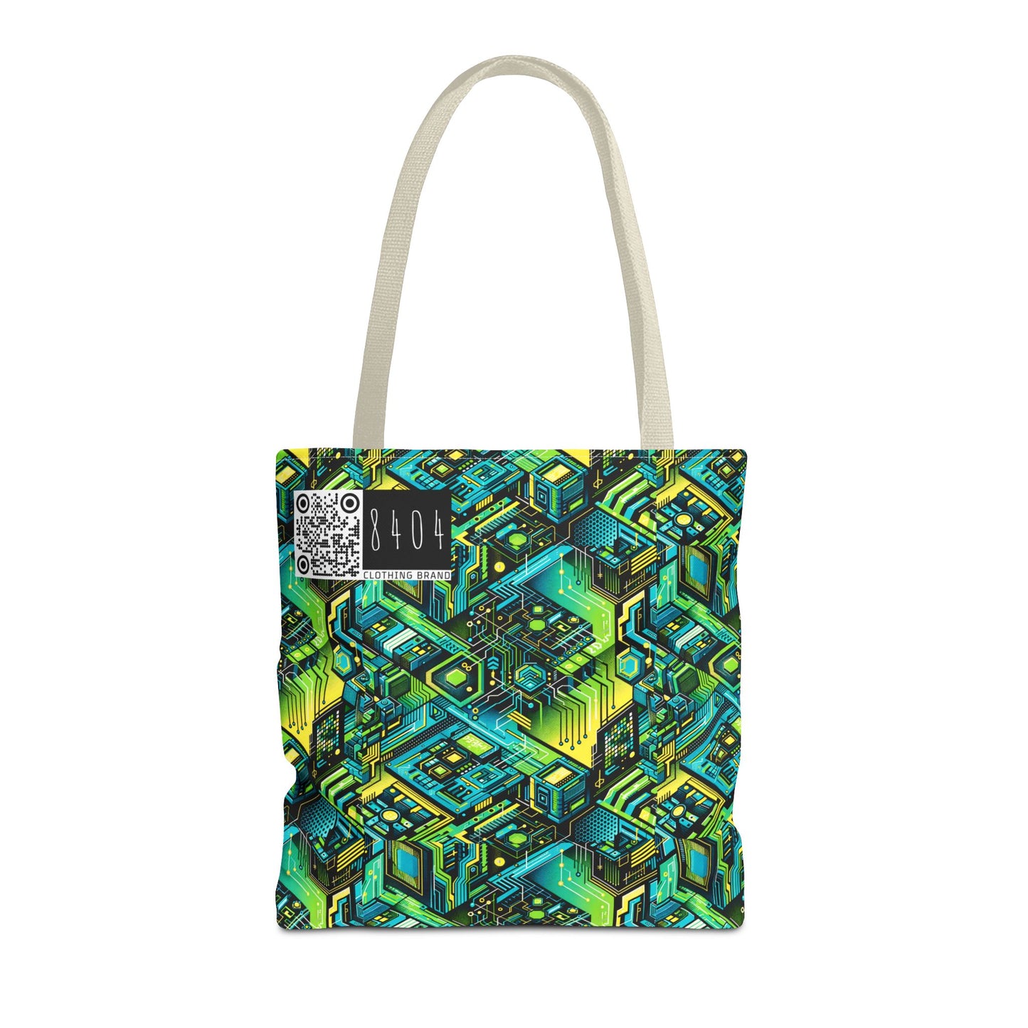 Tech-Infused Neon Tech-Forward Streetwear Tote Bag - 8404 Design-38