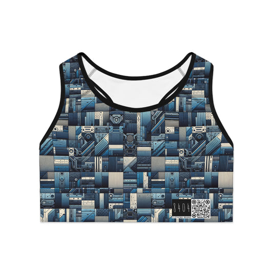 Tech-Inspired Utility Tech-Forward Streetwear With Utilitarian Edge Sports Bra - 8404 Design-44