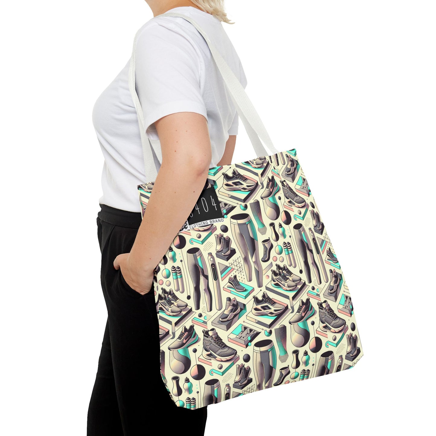 Tech-Infused Athleisure Futuristic Athletic Tech Tote Bag - 8404 Design-44