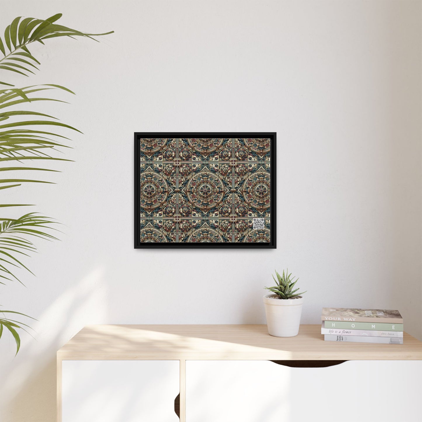 Urban Renaissance Historical Fusion With Street Edge Matte Canvas, Framed (multi-Color) - 8404 Design-57 A