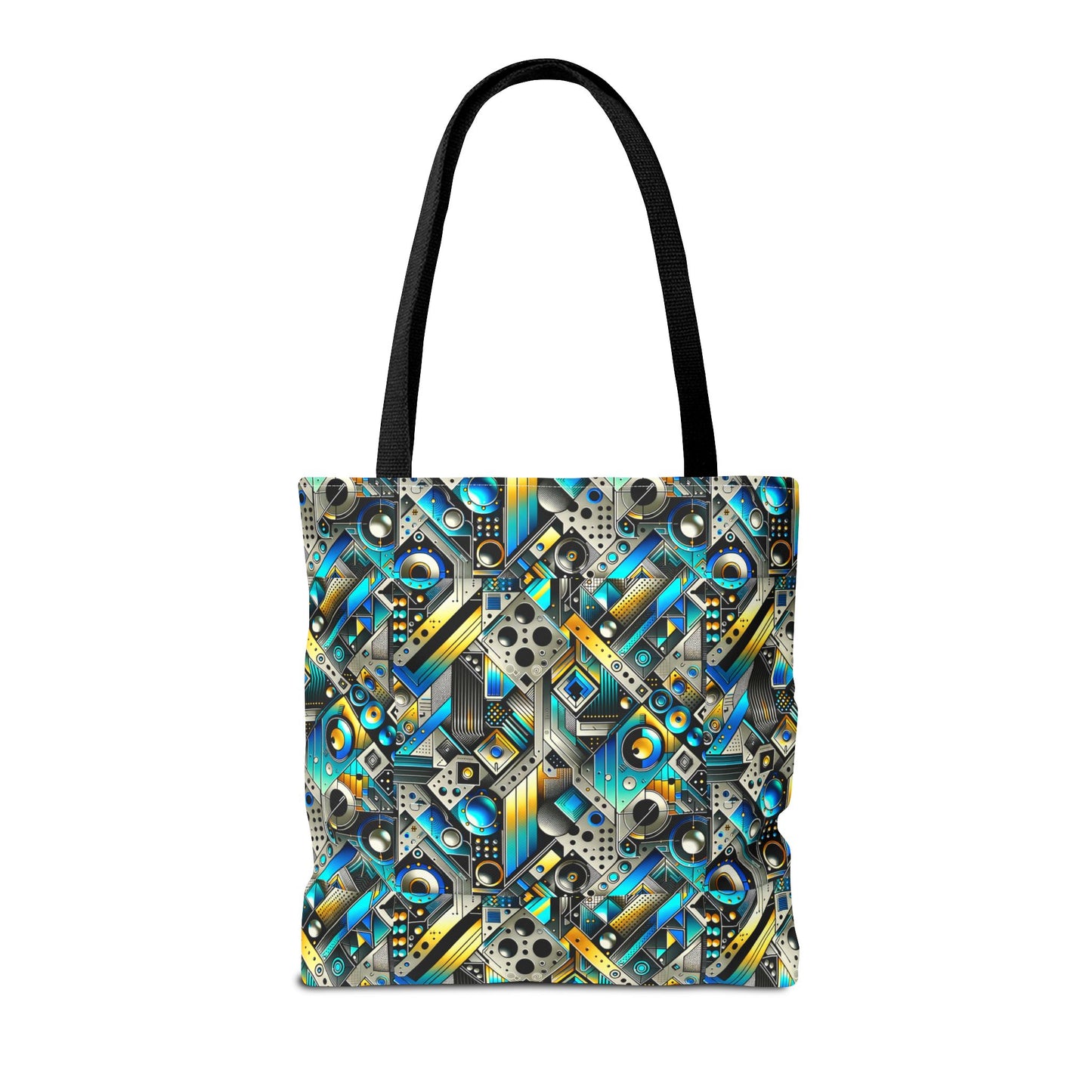 Tech Art Fusion Tech-Forward Streetwear Tote Bag - 8404 Design-50