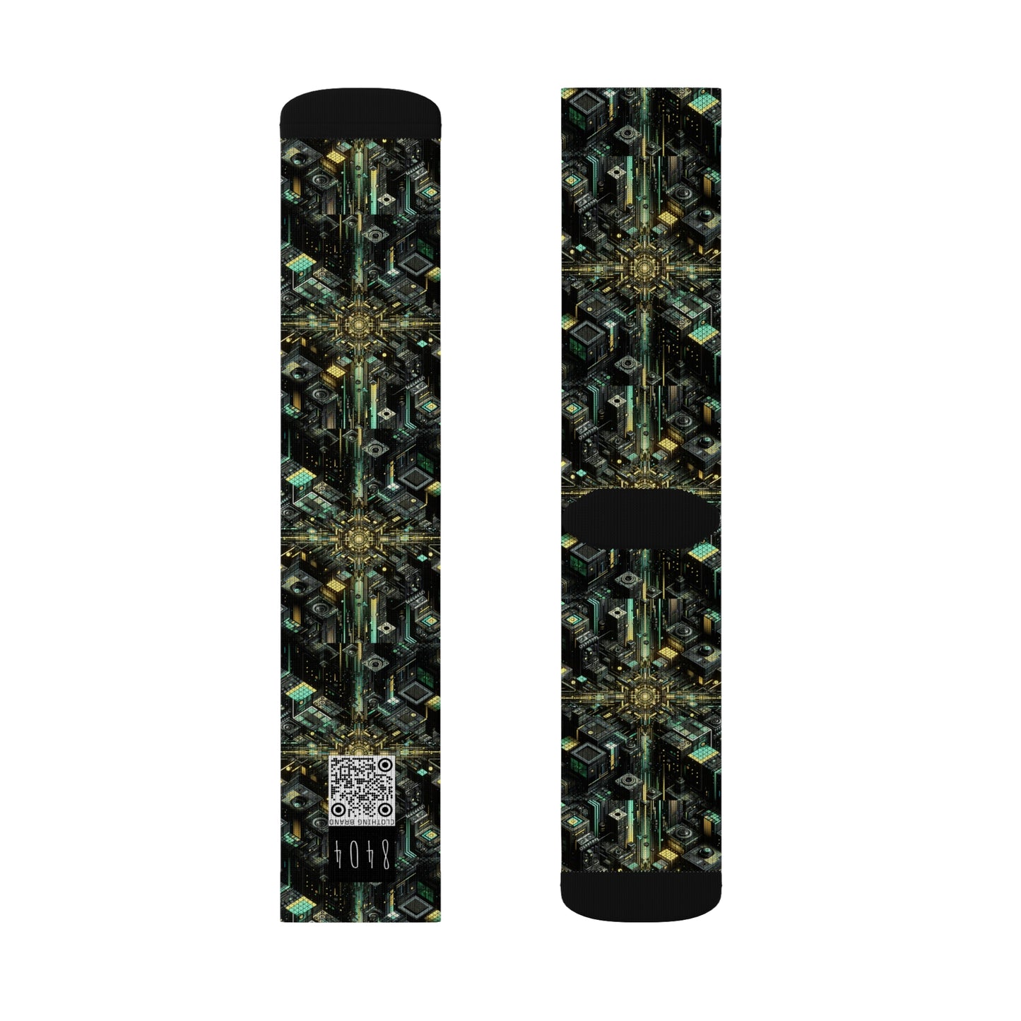 Tech Noir Graphics Tech-Inspired Streetwear Sublimation Socks - 8404 Design-66
