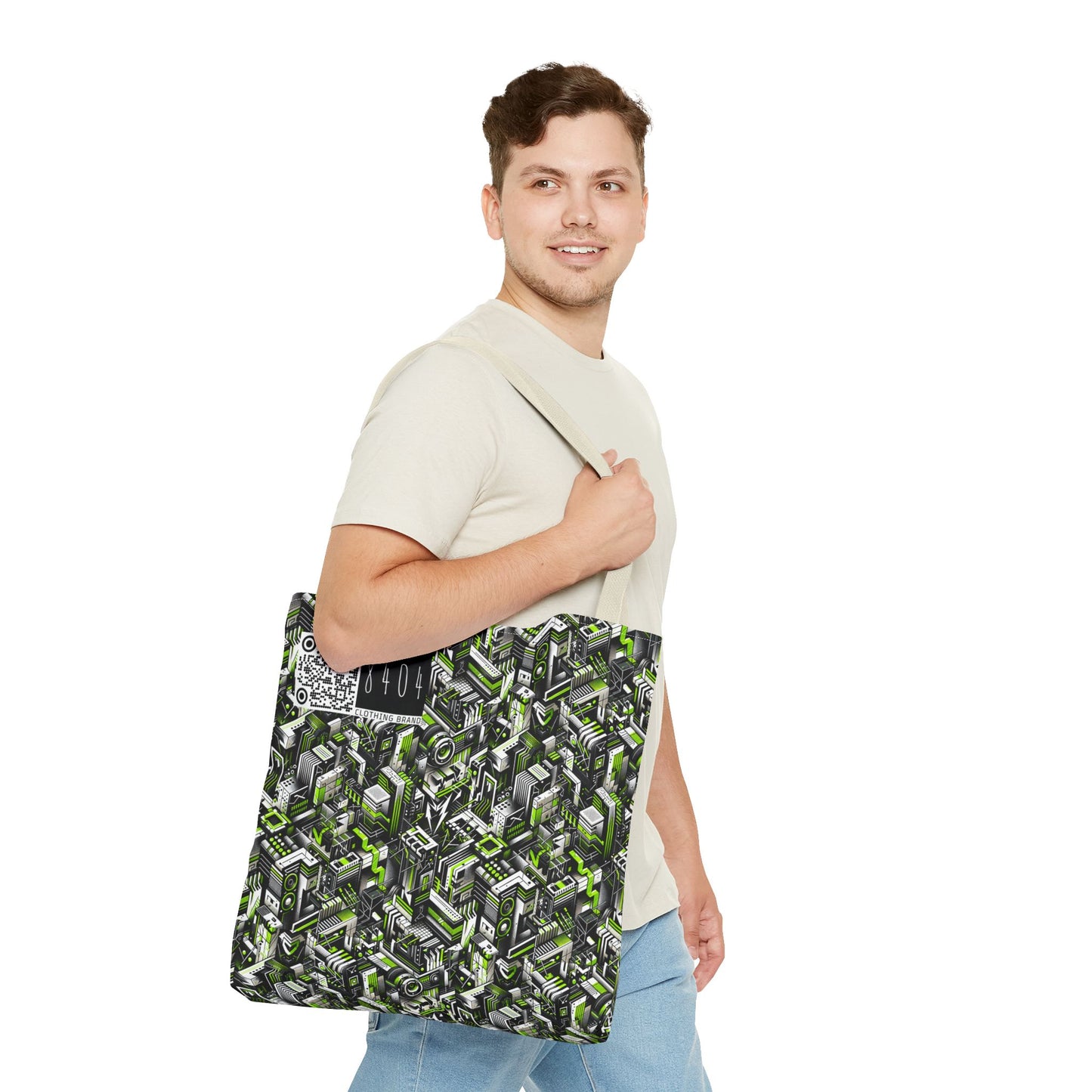 Graffiti Tech Fusion Bold Streetwear Fusion Tote Bag - 8404 Design-53