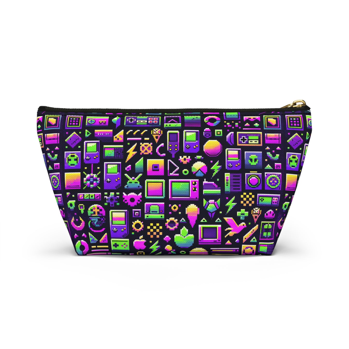 Digital Nostalgia Remix Modern Vintage Fusion Accessory Pouch W T-Bottom - 8404 Design-49