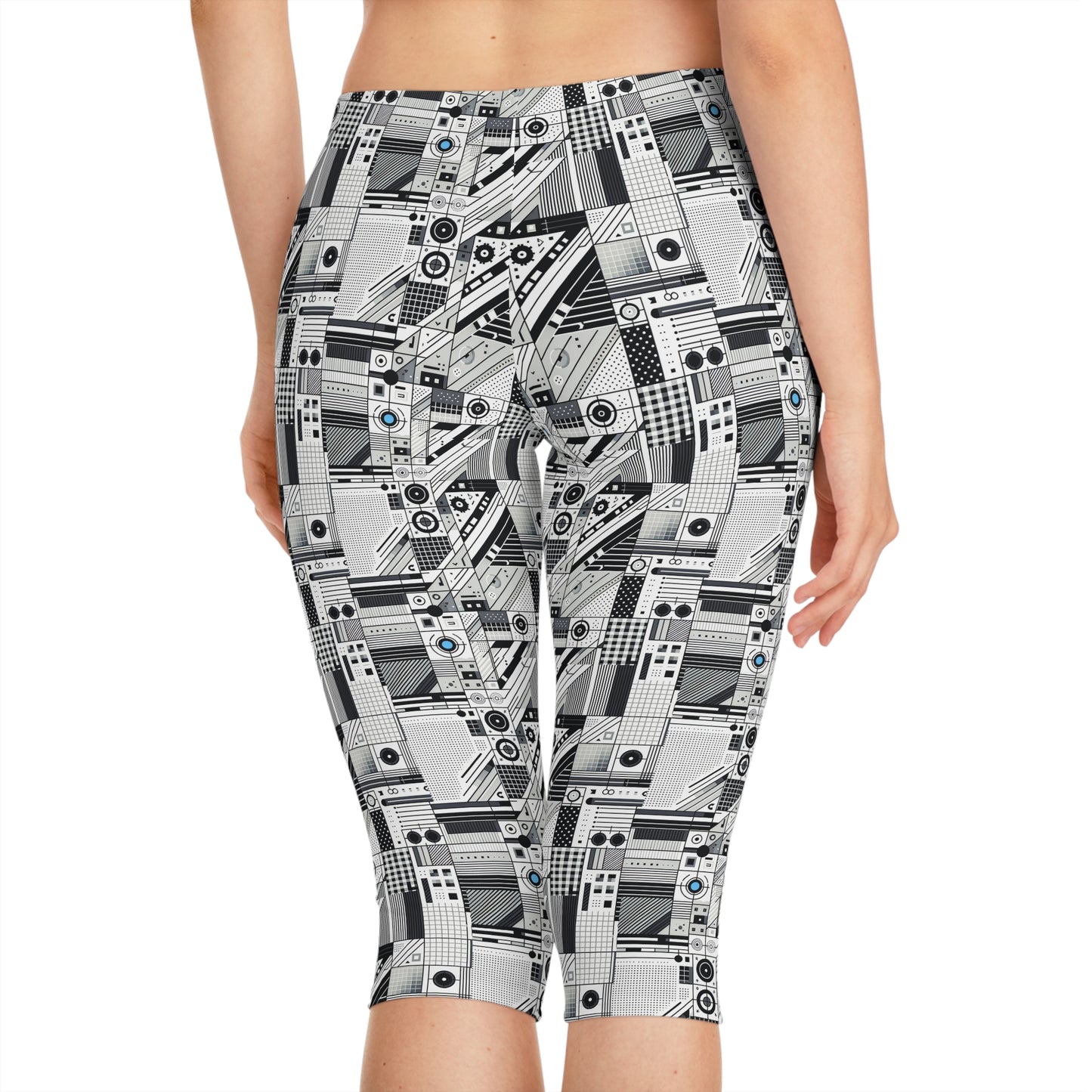 Digital Minimalism Minimalist Tech Women's Capri Leggings - 8404 Design-52