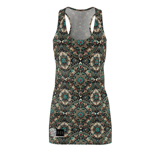 Neo-Dandyism Modern Dandy Streetwear Women's Cut & Sew Racerback Dress - 8404 Design-56