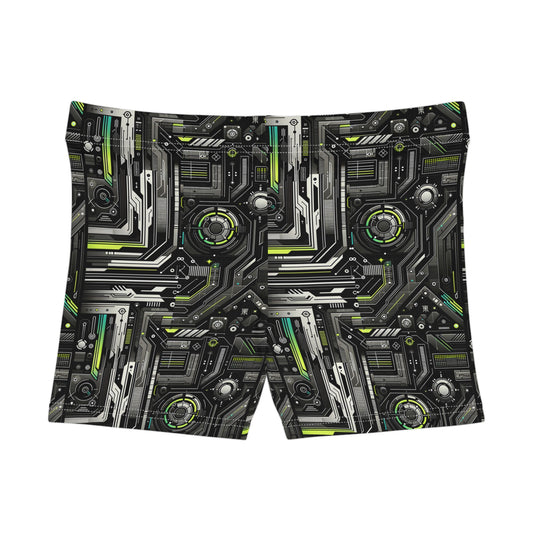 Tech Noir Tech-Forward Minimalism Women's Shorts - 8404 Design-60