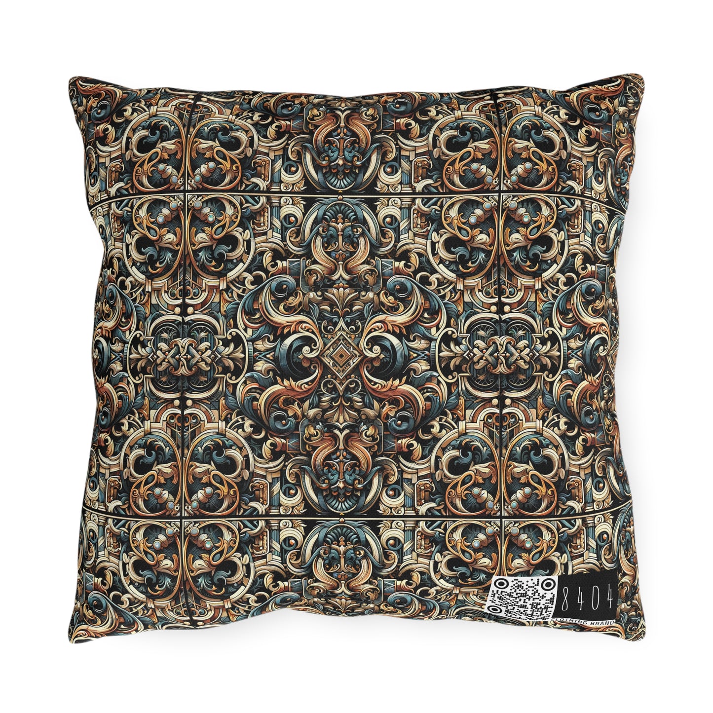 Urban Renaissance Historical Fusion With Street Edge Outdoor Pillow - 8404 Design-59