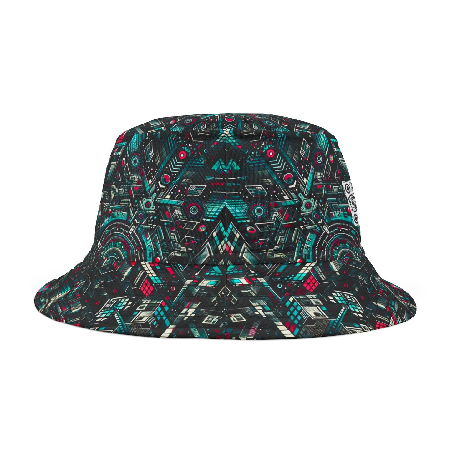 Digital Rebellion Tech-Inspired Streetwear Bucket Hat - 8404 Design-54