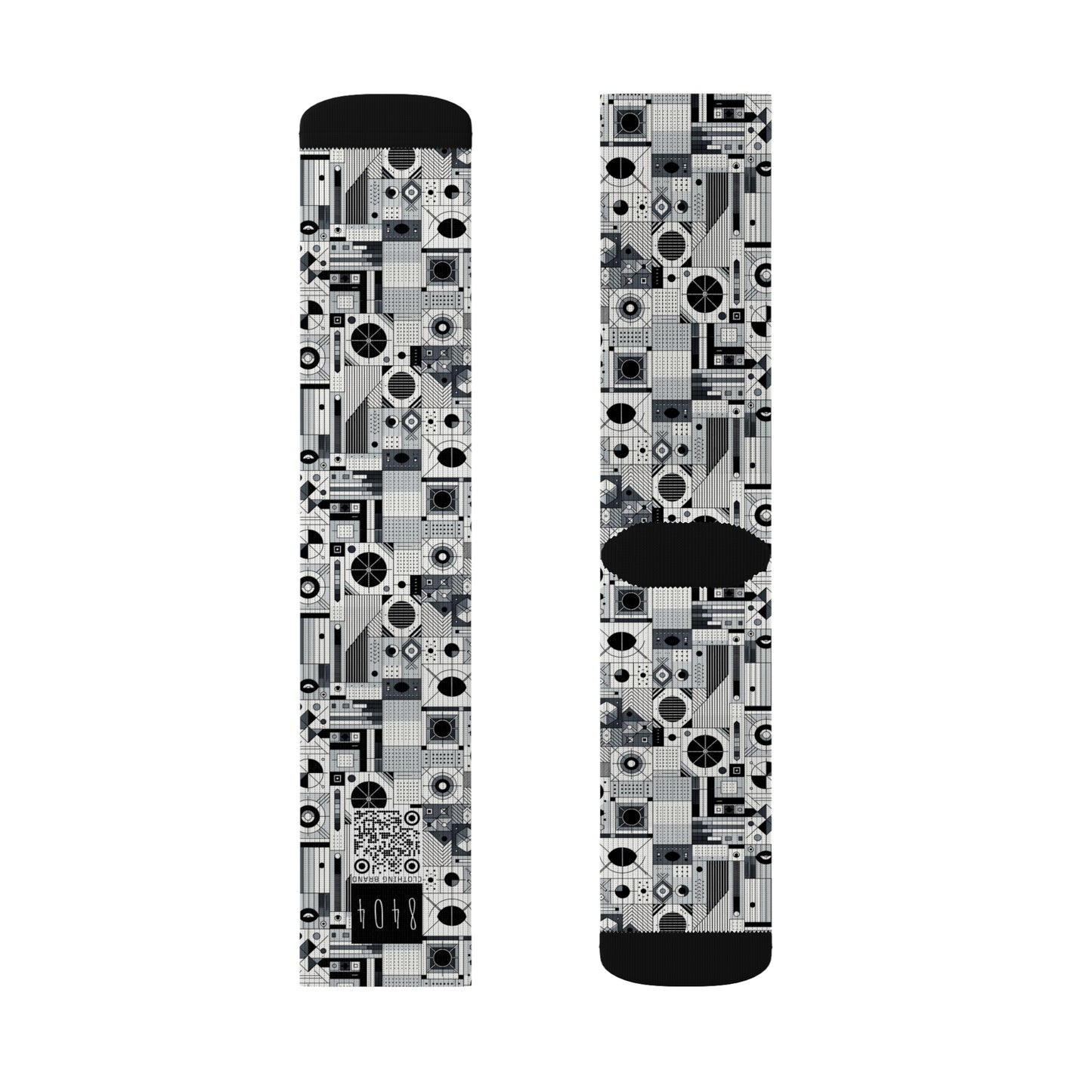 Digital Minimalism Minimalist Tech Sublimation Socks - 8404 Design-65