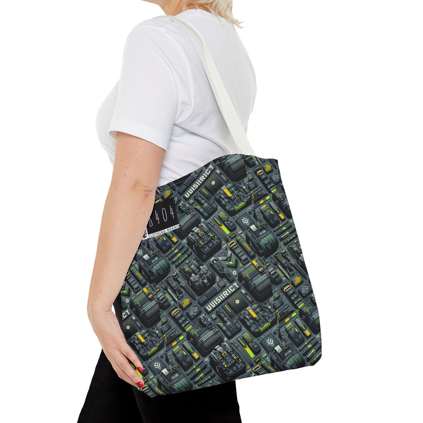 Tech Utility Streetwear Futuristic Tech-Forward Tote Bag - 8404 Design-47
