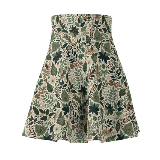 Streetwear Sustainability Environmentally Conscious Streetwear with a Natural Aesthetic Women's Skater Skirt - 8404 Design-57