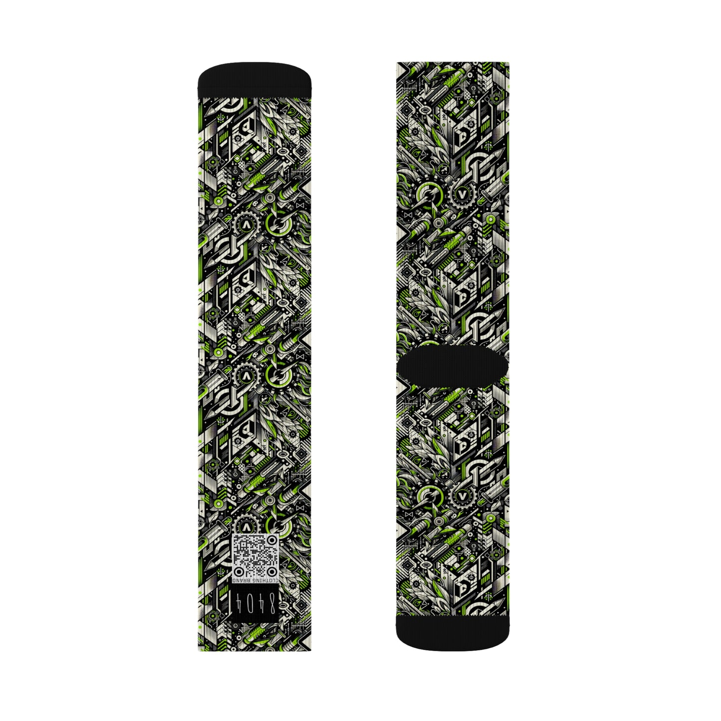 Graffiti Tech Fusion Bold Streetwear Fusion Sublimation Socks - 8404 Design-59