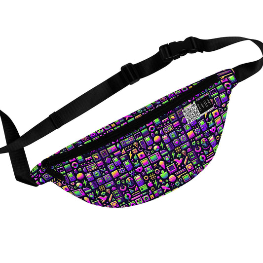 Digital Nostalgia Remix Modern Vintage Fusion Fanny Pack - 8404 Design-49