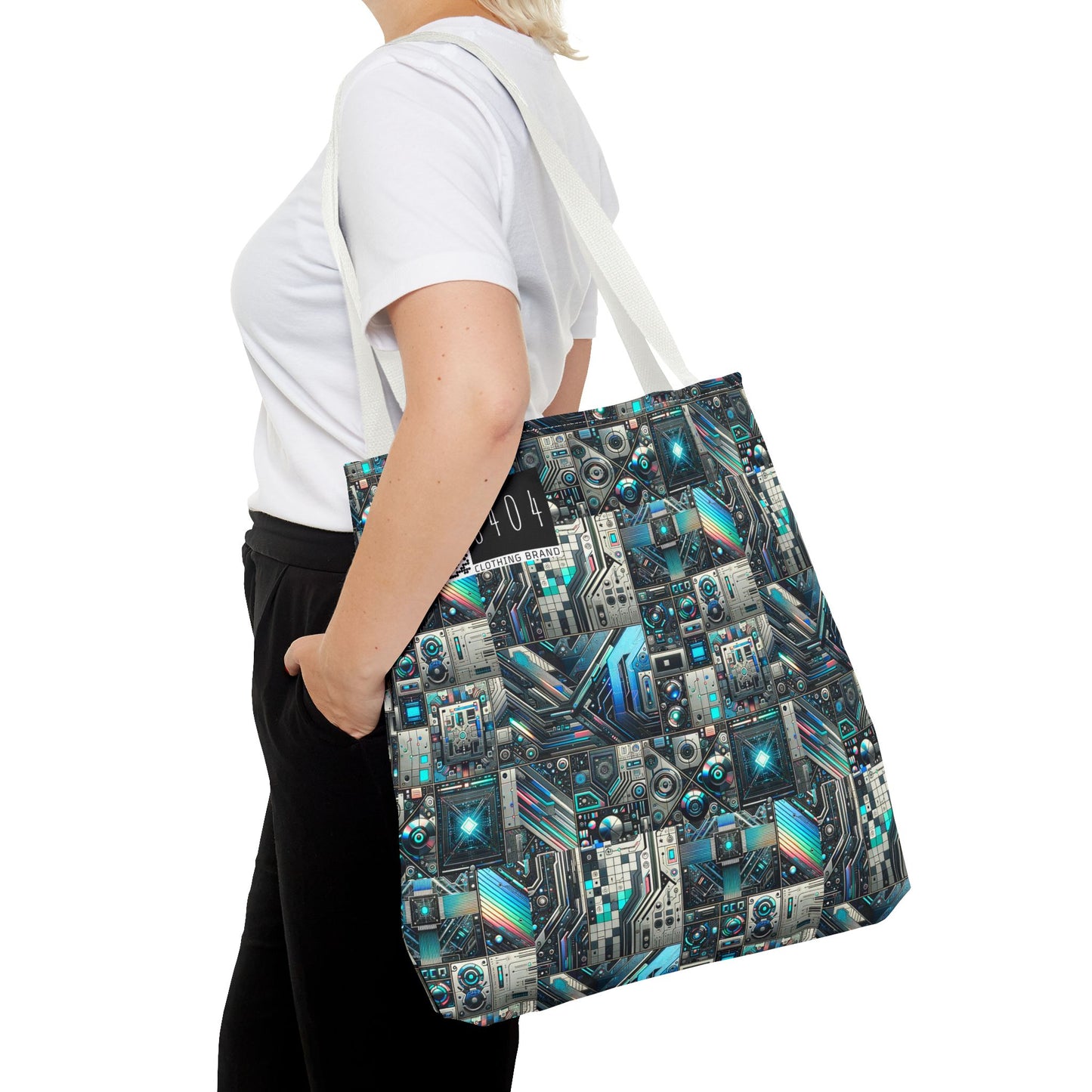 Tech-Infused Futurism Sleek Tech Edge Tote Bag - 8404 Design-48
