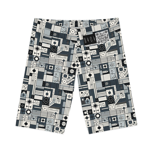 Digital Minimalism Minimalist Tech Women's Bike Shorts - 8404 Design-49