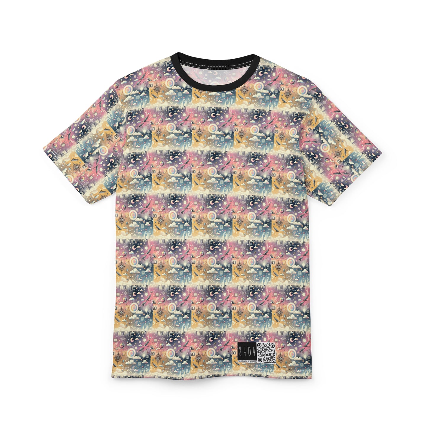 Digital Dreamland Whimsical and Nostalgic Streetwear With a Digital Twist Unisex Cut & Sew Tee - 8404 Design-69