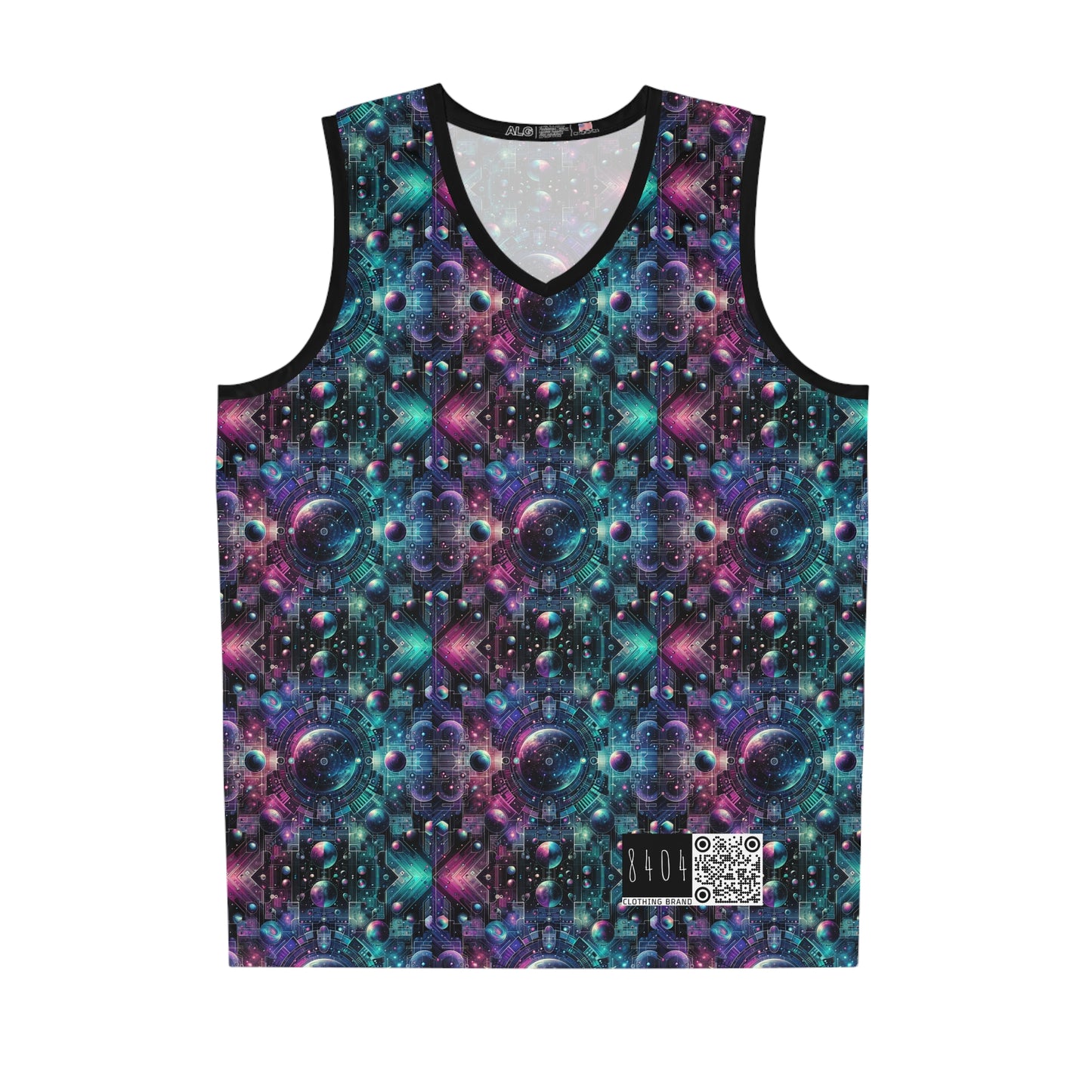 Galactic Hues Tech-Forward Cosmic Fusion Basketball Jersey - 8404 Design-59