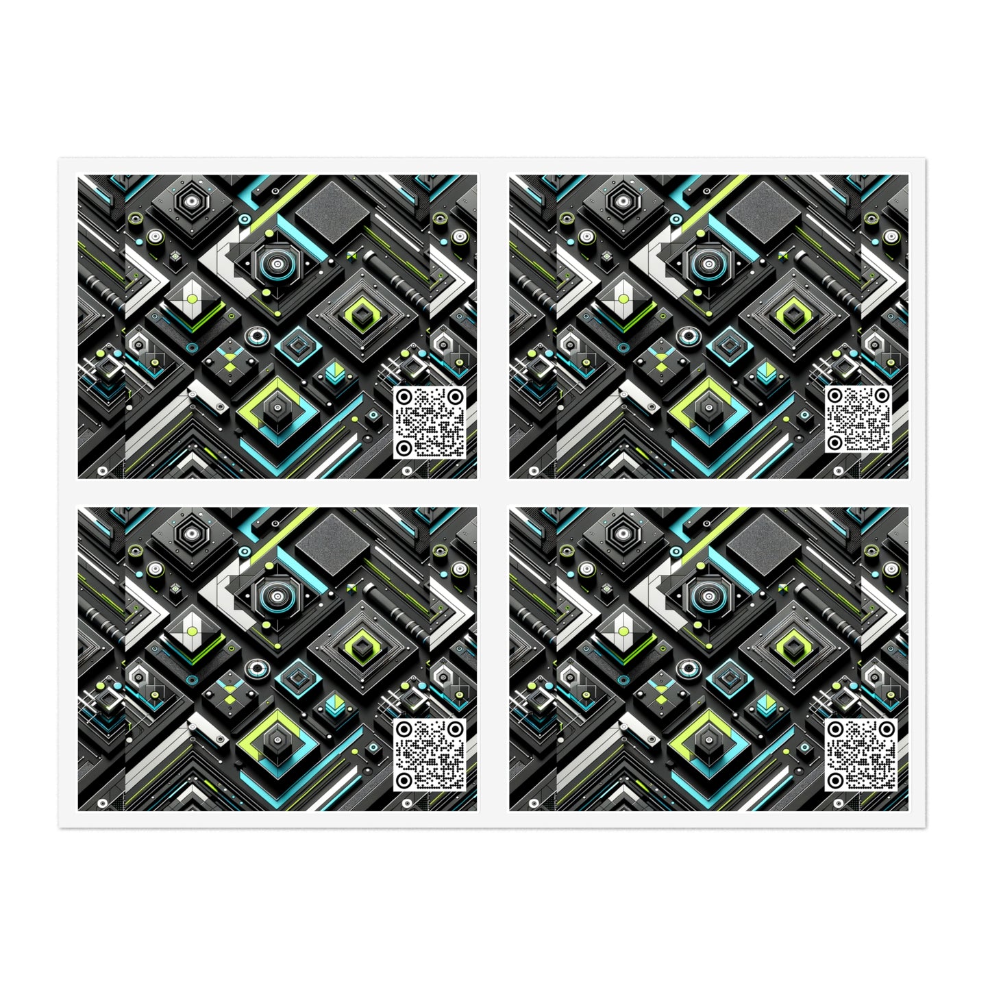 Tech-Infused Activewear Modern Tech Minimalism Sticker Sheets - 8404 Design-49