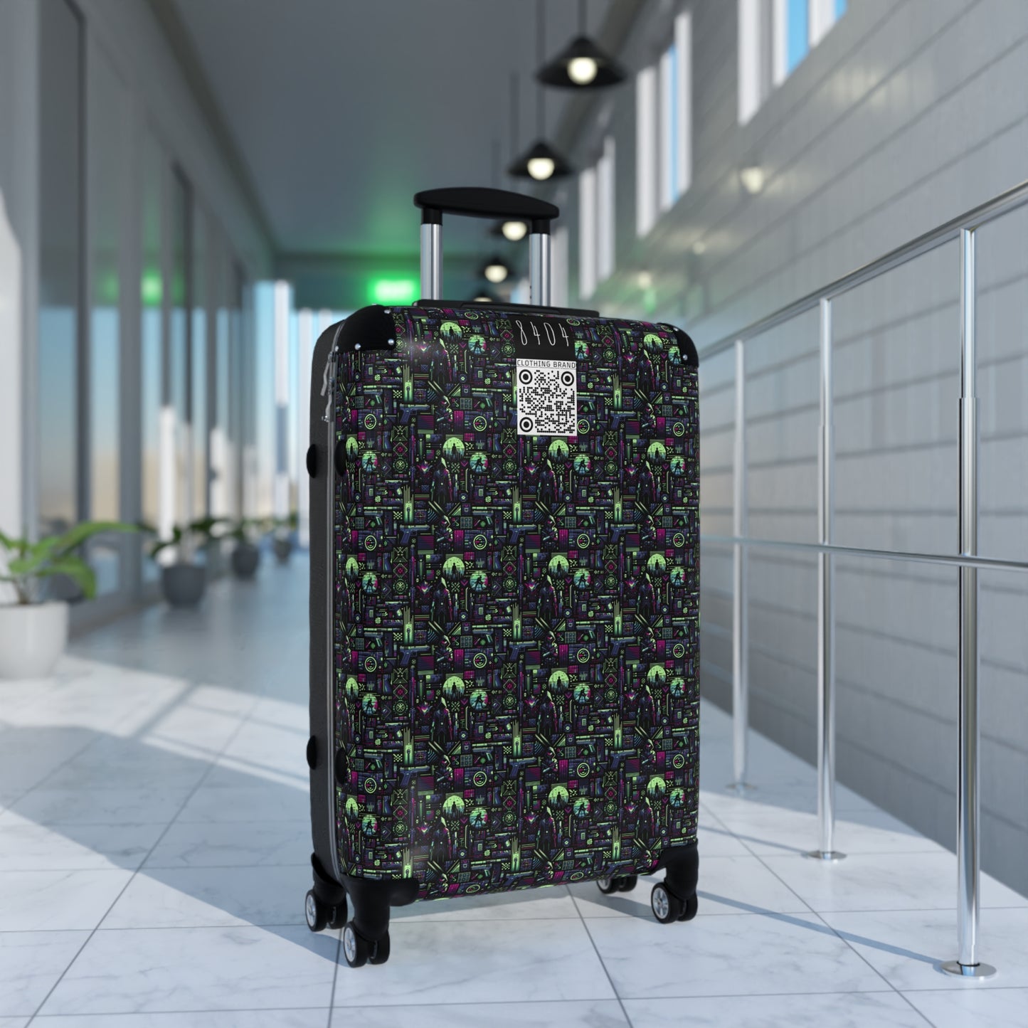Tech Noir Futuristic Cyberpunk Suitcase - 8404 Design-63