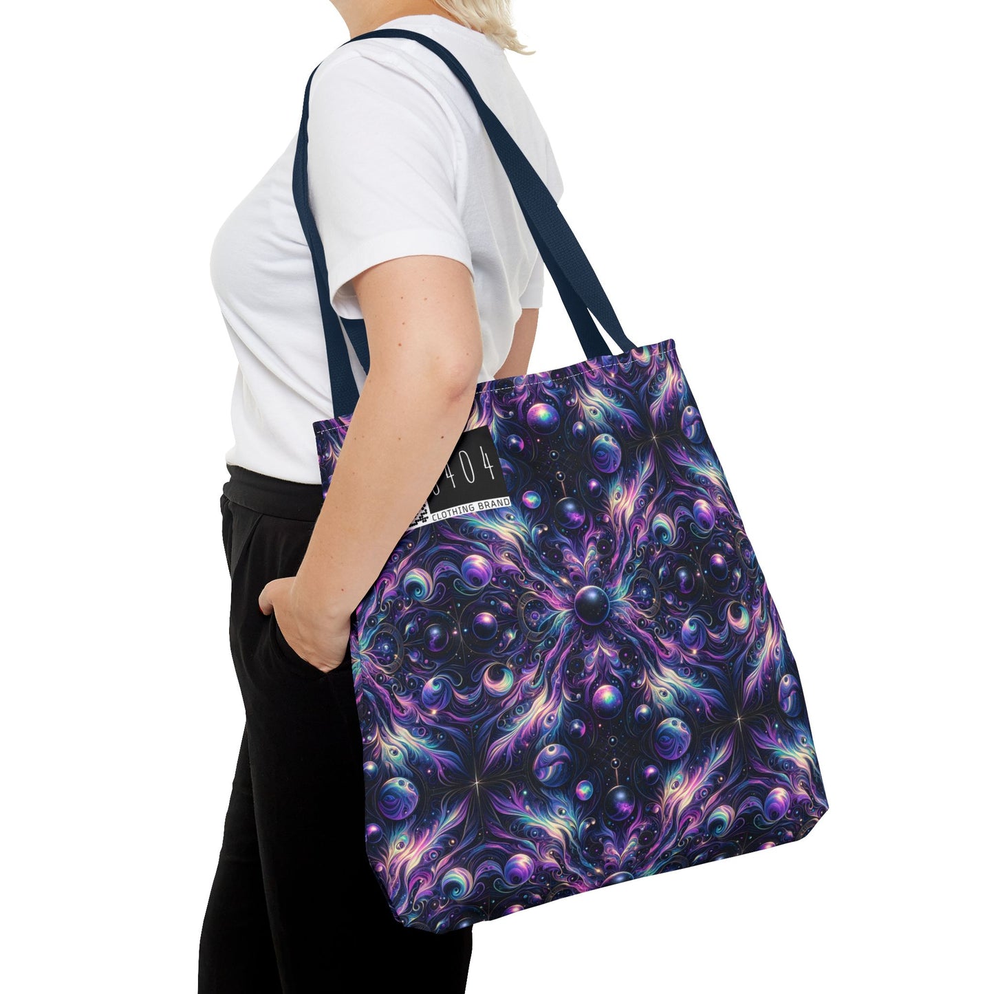 Galactic Hues Tech-Forward Cosmic Fusion Tote Bag - 8404 Design-41