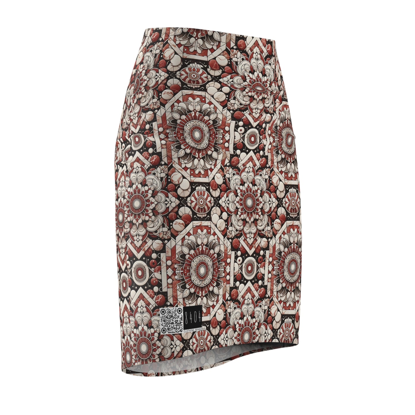 Neo Jomon Sculptural Aesthetics Artisanal Streetwear Women's Pencil Skirt - 8404 Design-55