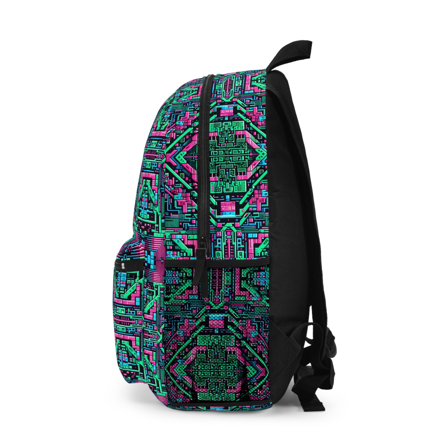 Digital Glitch Vibes Tech-Inspired Streetwear Backpack - 8404 Design-71