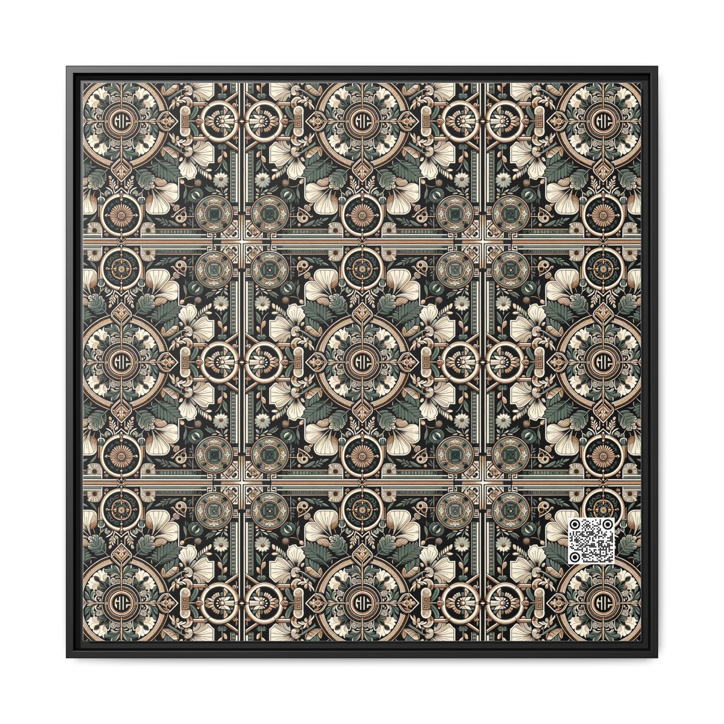 Cyber Garden Party Tech Garden Extravaganza Matte Canvas, Framed (multi-Color) - 8404 Design-66 A