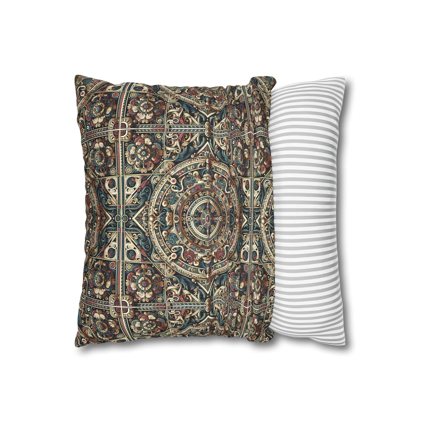Urban Renaissance Historical Fusion With Street Edge Faux Suede Square Pillowcase - 8404 Design-57